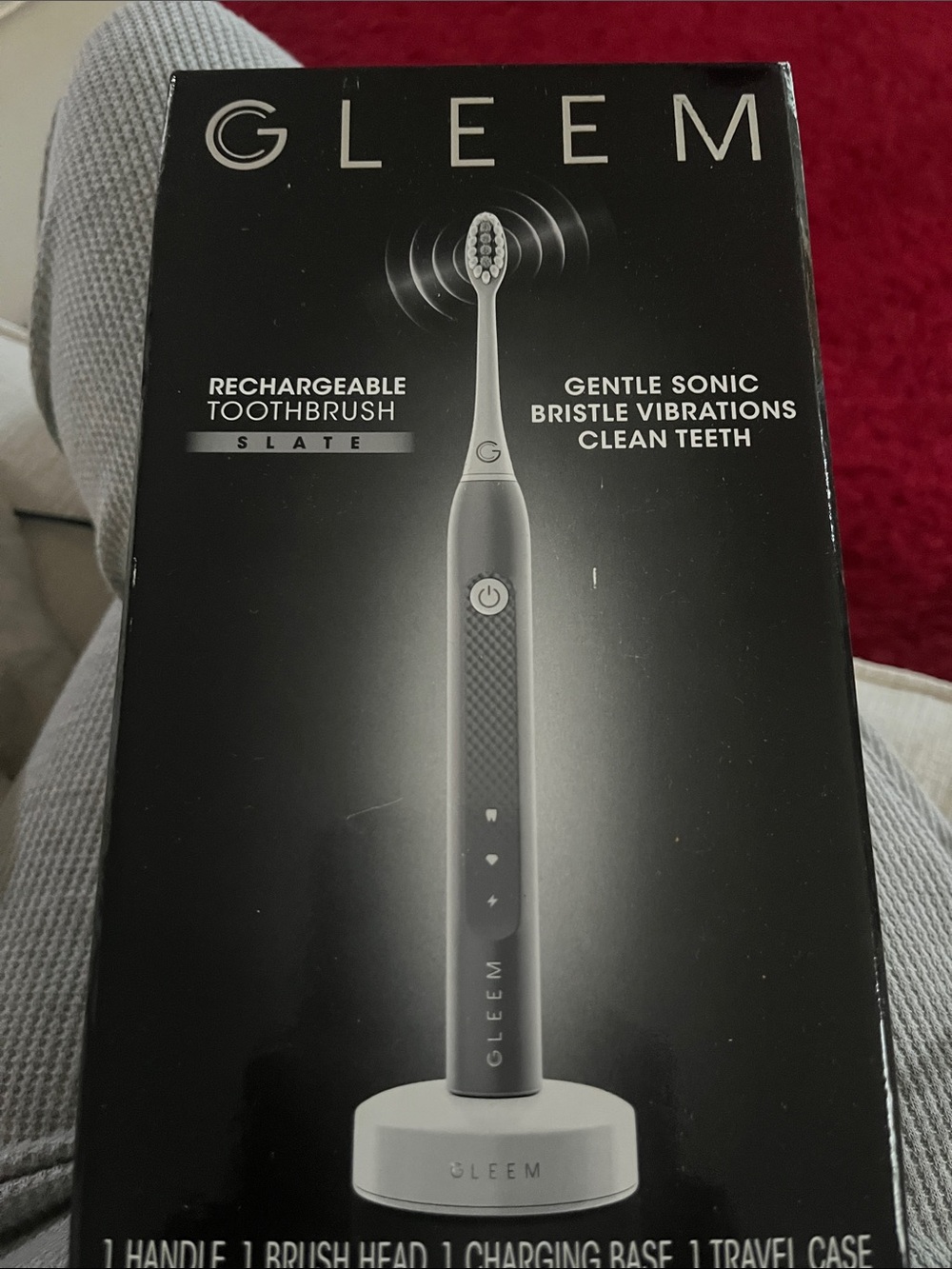 Gleem Rechargeable Sonic Toothbrush — Slate Black